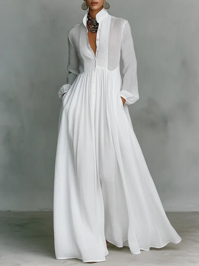 Claire | Flowing Button-Front Maxi Dress