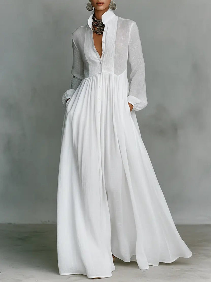 Claire | Flowing Button-Front Maxi Dress