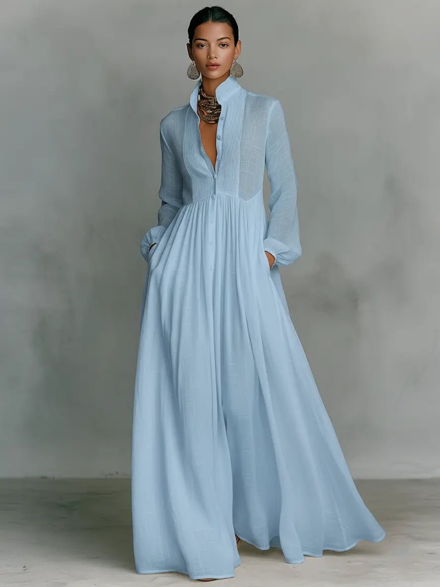 Claire | Flowing Button-Front Maxi Dress