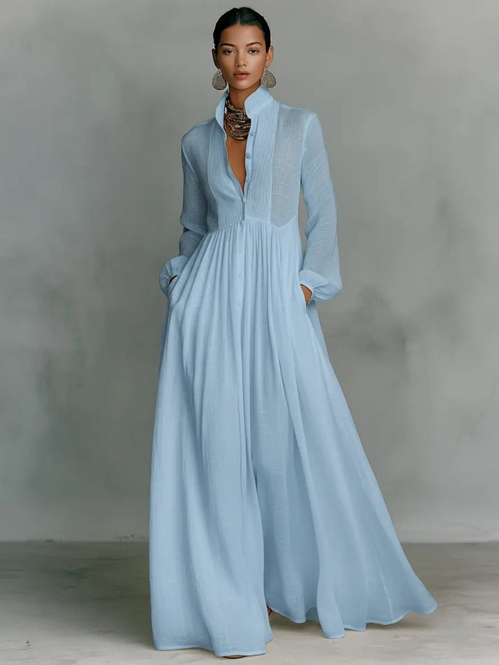 Claire | Flowing Button-Front Maxi Dress