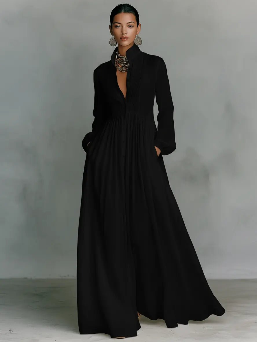 Claire | Flowing Button-Front Maxi Dress