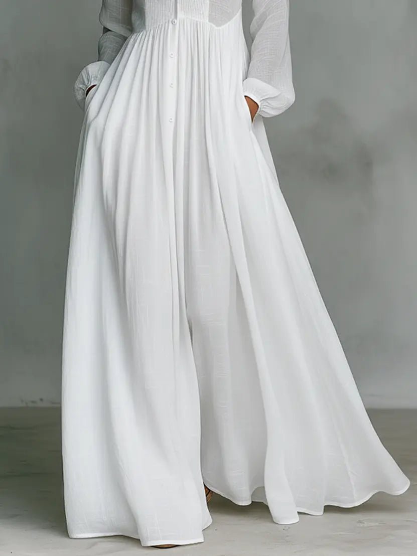Claire | Flowing Button-Front Maxi Dress