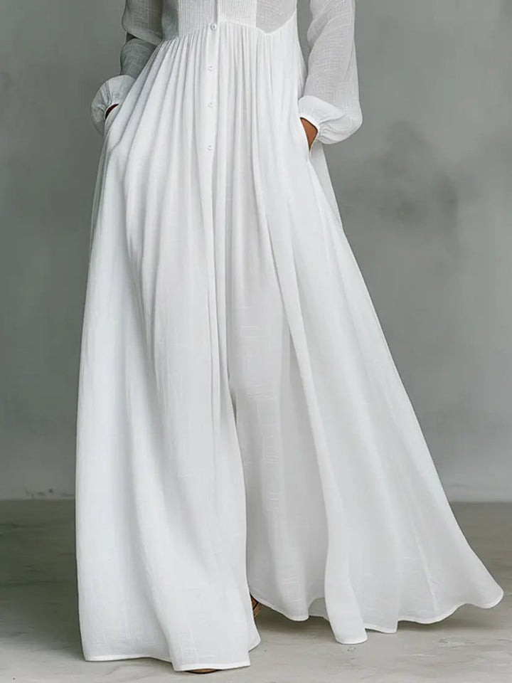 Claire | Flowing Button-Front Maxi Dress
