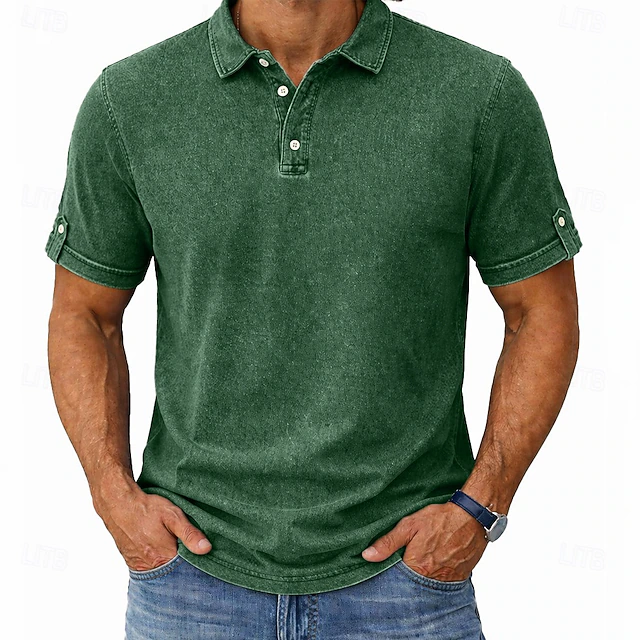 Dominic | Vintage-Wash Polo Shirt