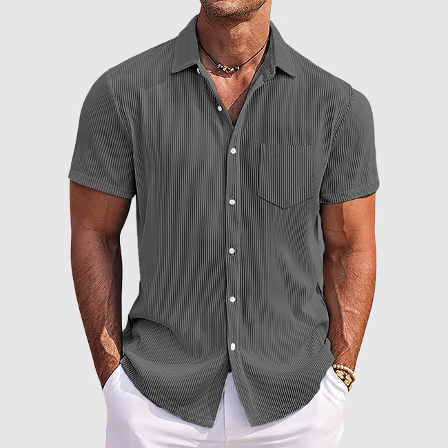 Maxwell | Textured Short-Sleeve Button Shirt