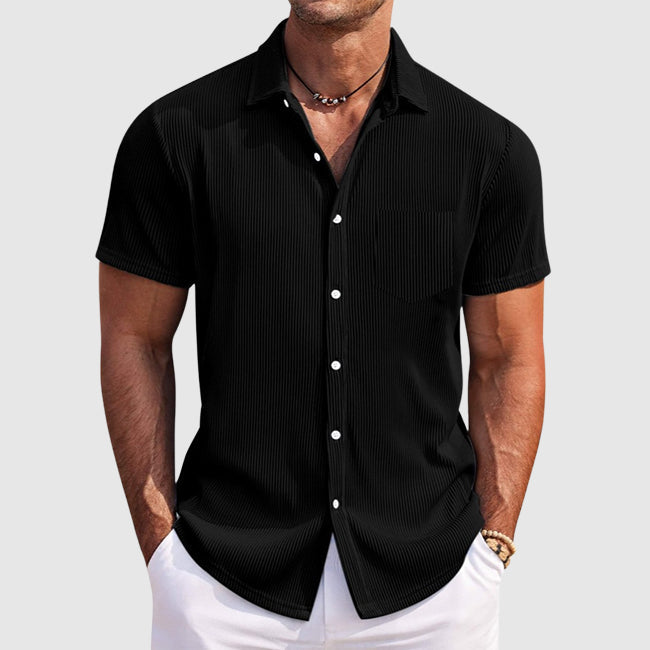 Maxwell | Textured Short-Sleeve Button Shirt