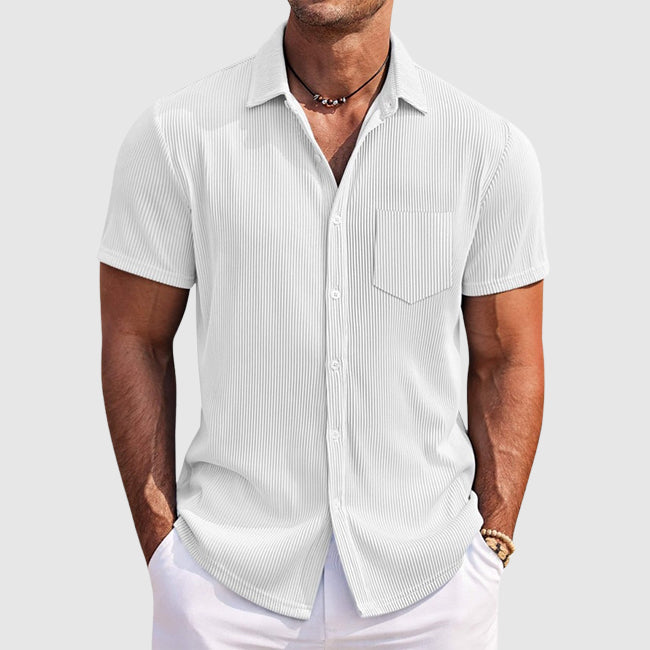 Maxwell | Textured Short-Sleeve Button Shirt