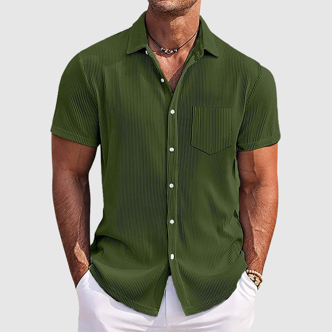 Maxwell | Textured Short-Sleeve Button Shirt