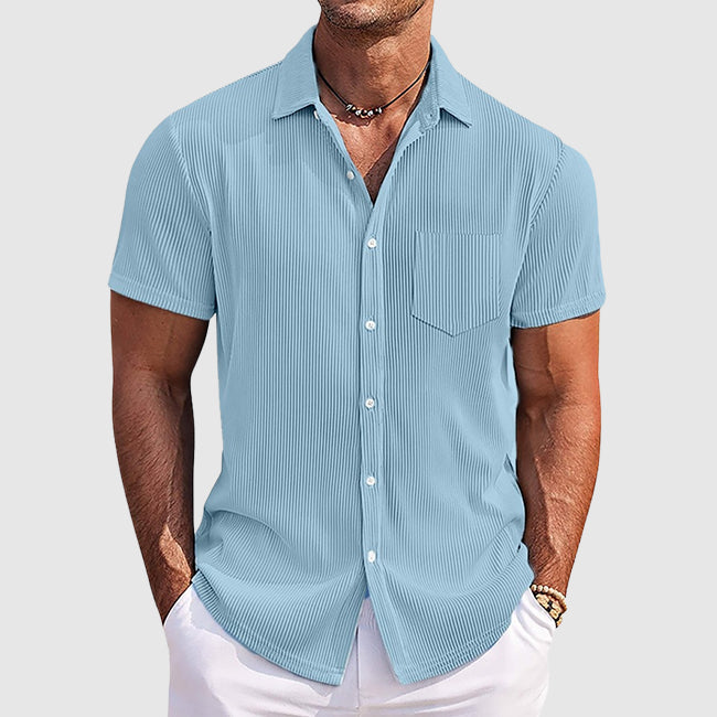 Maxwell | Textured Short-Sleeve Button Shirt