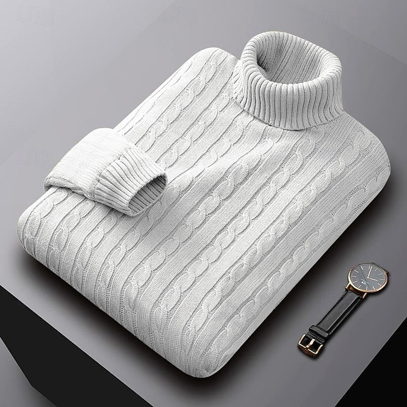 Rhys | Cable Knit Turtleneck Jumper