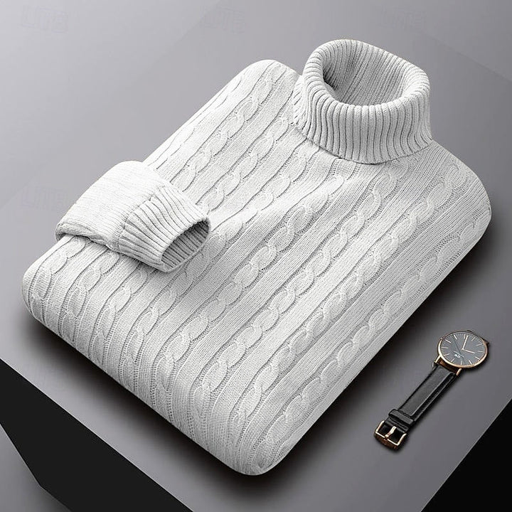 Rhys | Cable Knit Turtleneck Jumper
