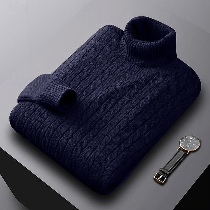 Rhys | Cable Knit Turtleneck Jumper