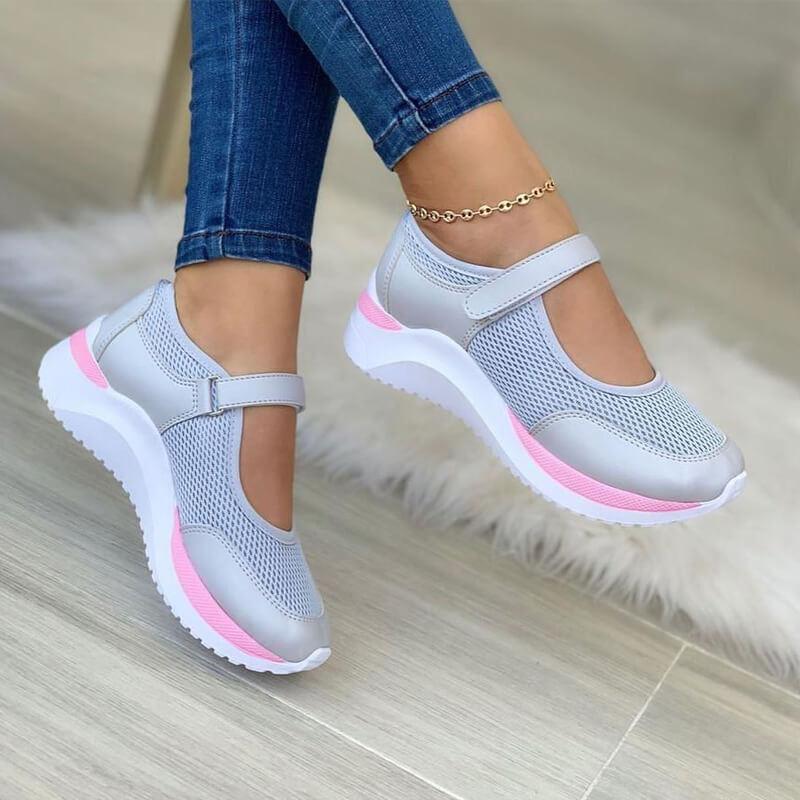 Estella | Cushioned Strap Sneakers