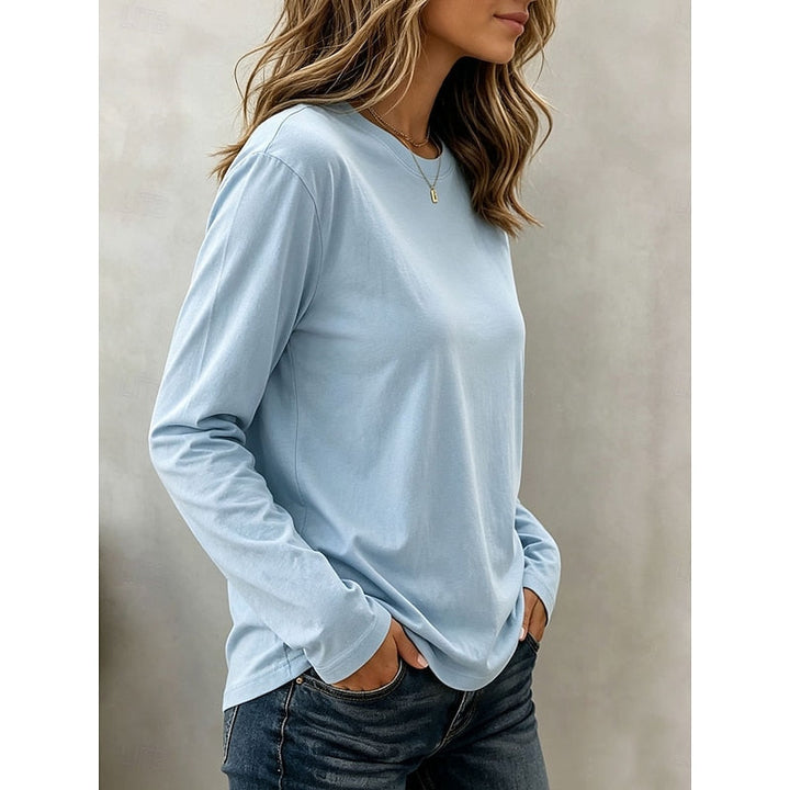 Rachel | Classic Long Sleeve Crew Neck Top