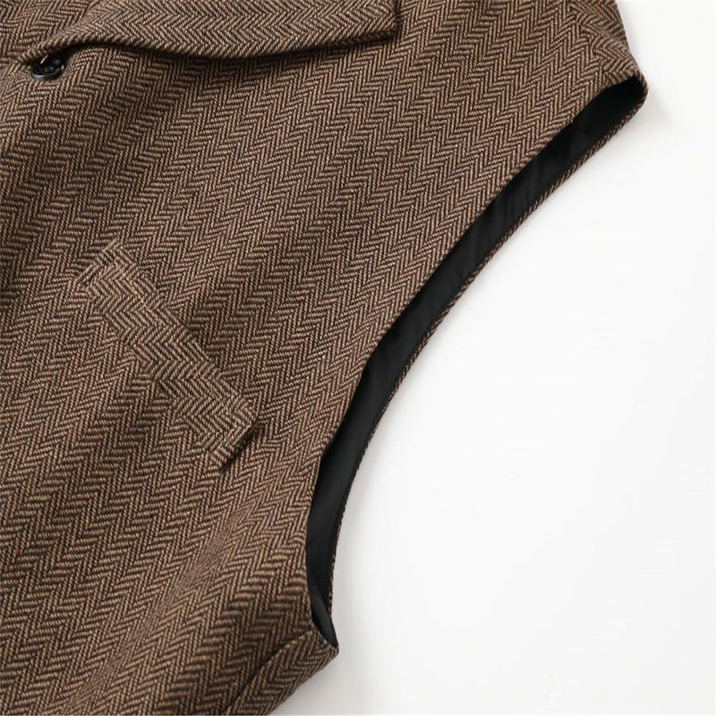 Gerard | Herringbone Tailored Waistcoat