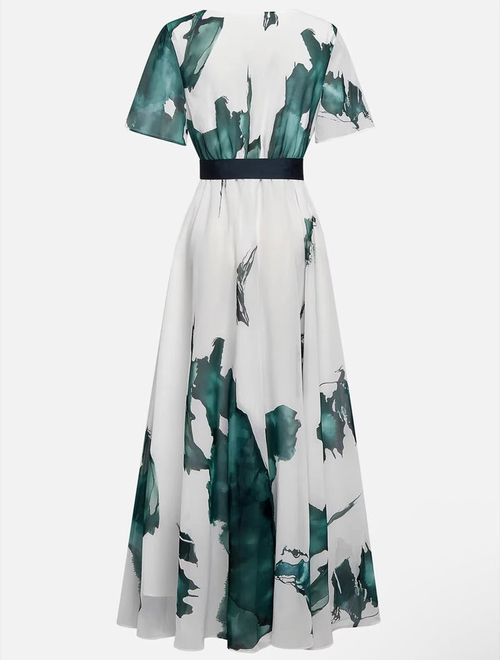 Marissa | Watercolour Print Long Dress