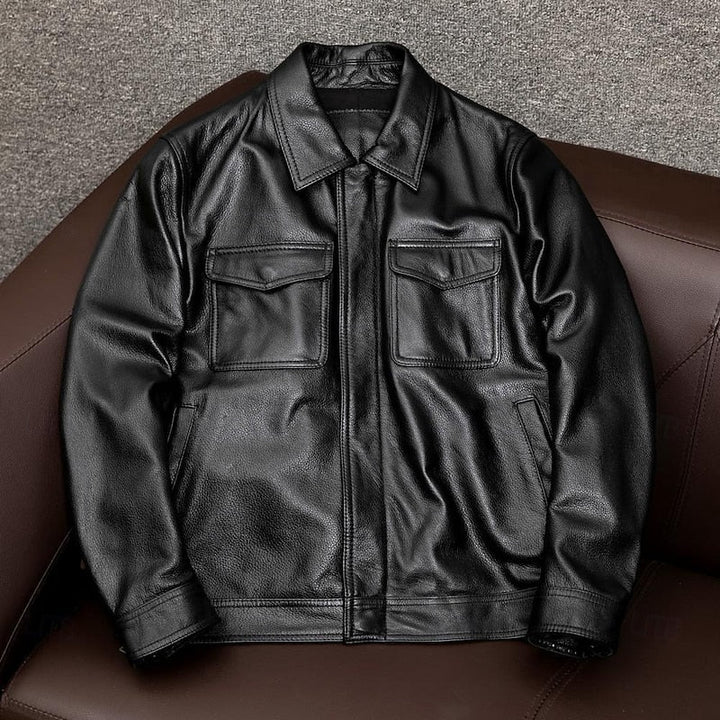 Anthony | Classic Collared Moto Jacket