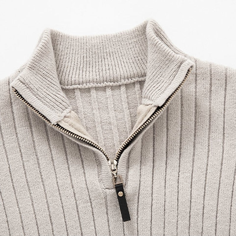 Gavin | Ribbed Quarter-Zip Jumper