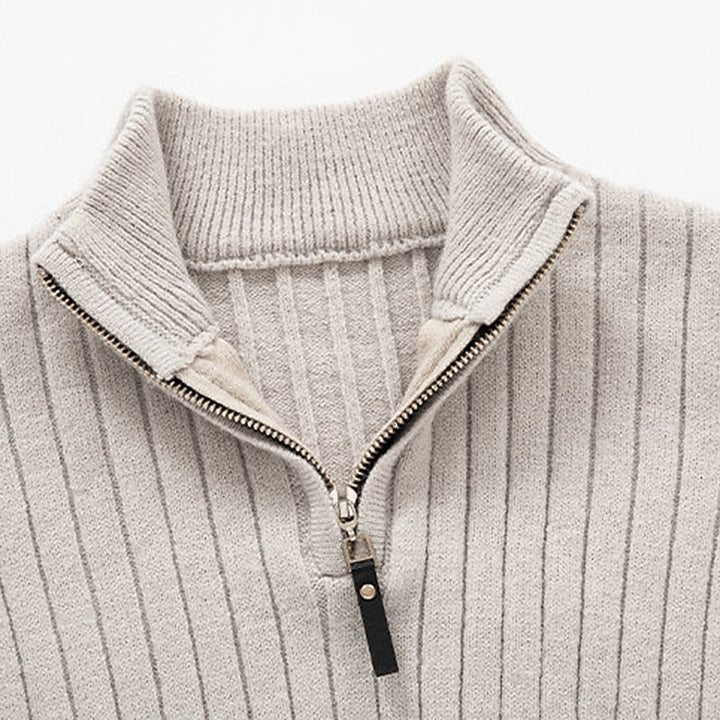 Gavin | Ribbed Quarter-Zip Jumper