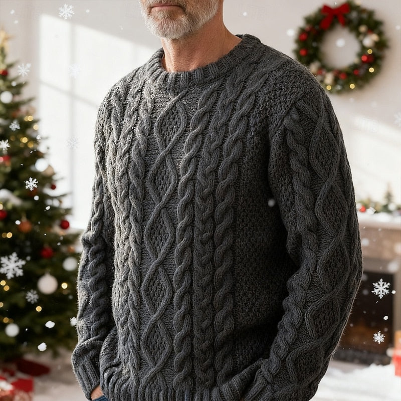 Ellis | Cable Knit Crew Neck Jumper