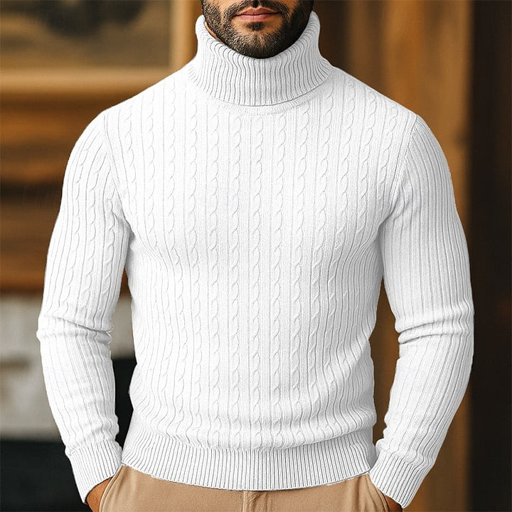 Rupert | Cable Knit Turtleneck Jumper
