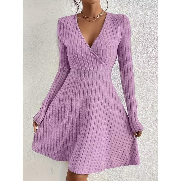 Yvonne | Wrap-Neck A-Line Dress