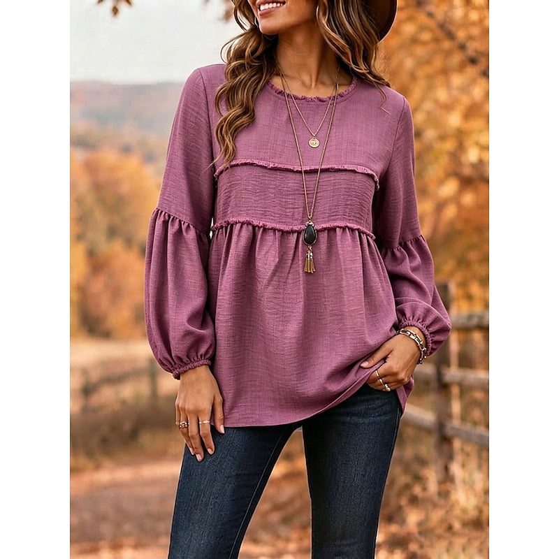 Rebecca | Relaxed Peplum Blouse