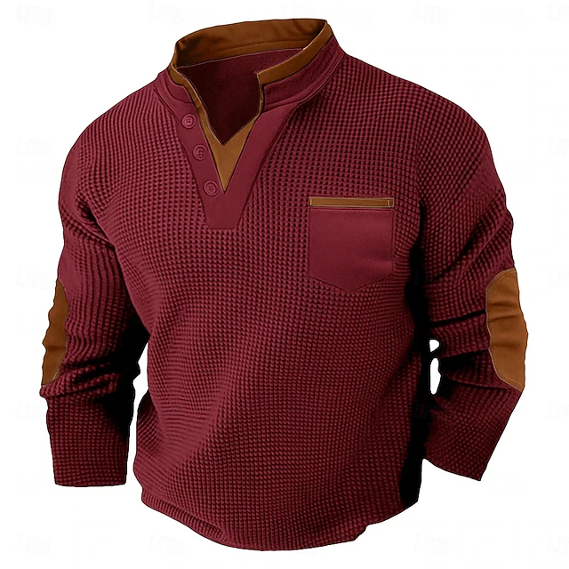 Harvey | Textured Henley Shirt