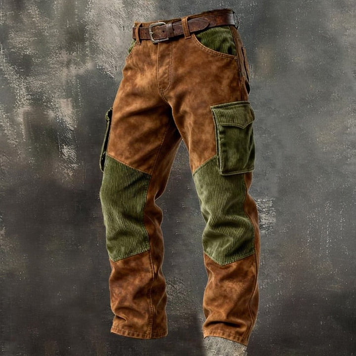 Silas | Rugged Two-Tone Cargo Trousers