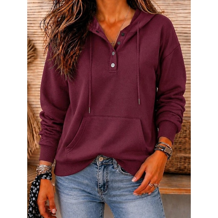 Blythe | Relaxed Button-Neck Hoodie