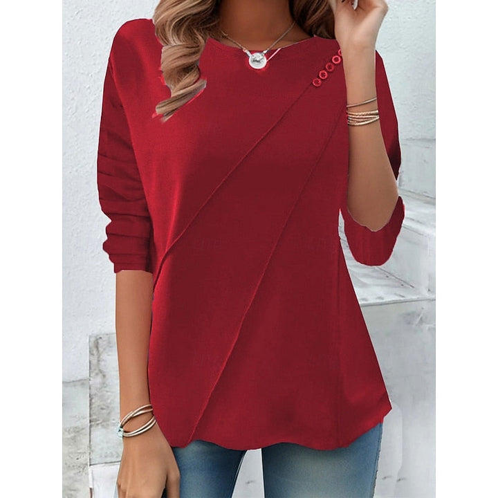 Miranda | Draped Button-Detail Top