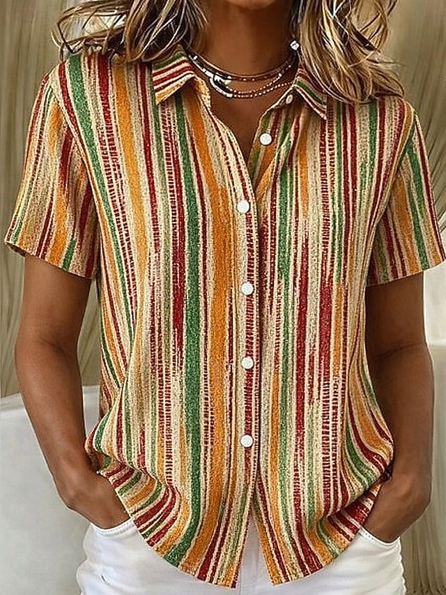Simone | Artful Short-Sleeve Shirt