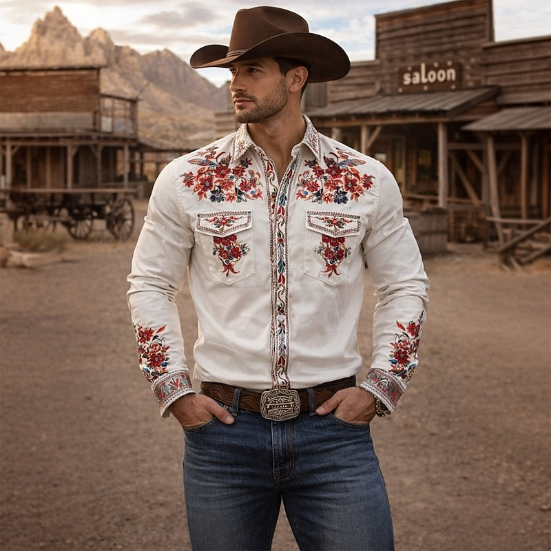 Austin | Embroidered Western Shirt