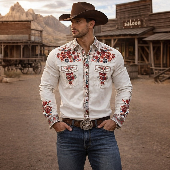 Austin | Embroidered Western Shirt