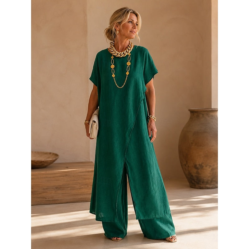Regina | Relaxed Wrap-Front Two-Piece Set