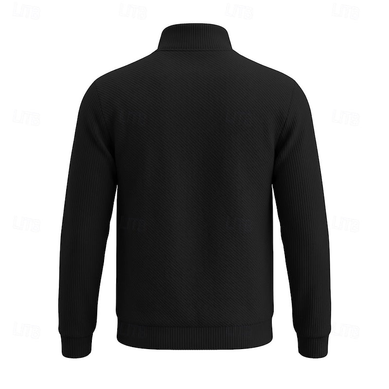 Quentin | Textured Quarter-Zip Pullover