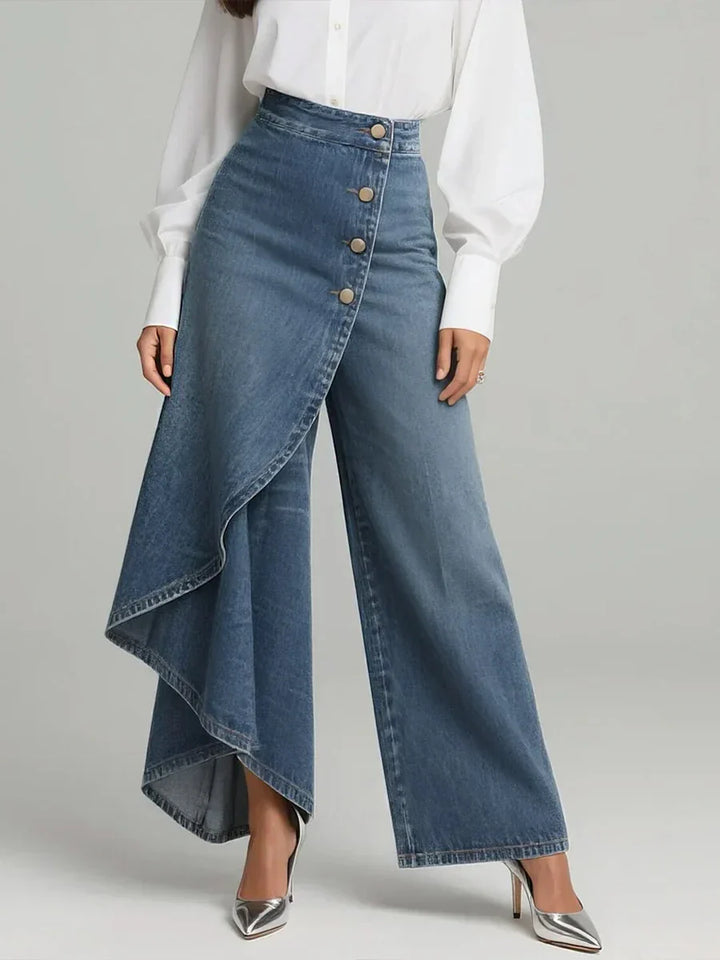 Margaret | Elegant High Waisted Wide-leg Trousers