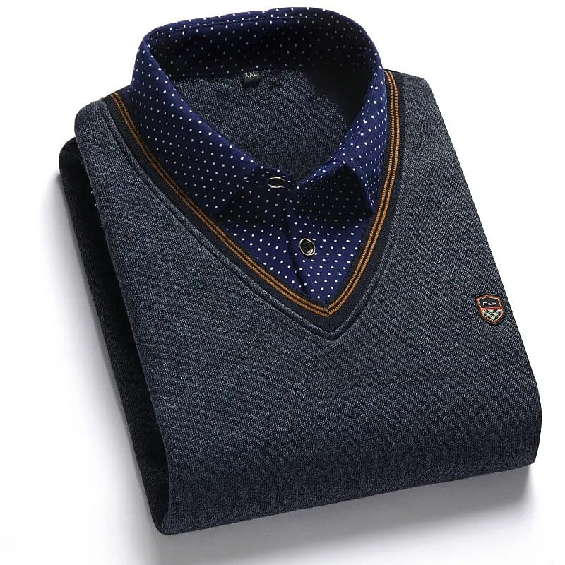 Wallace | Refined Mock-Collar Jumper