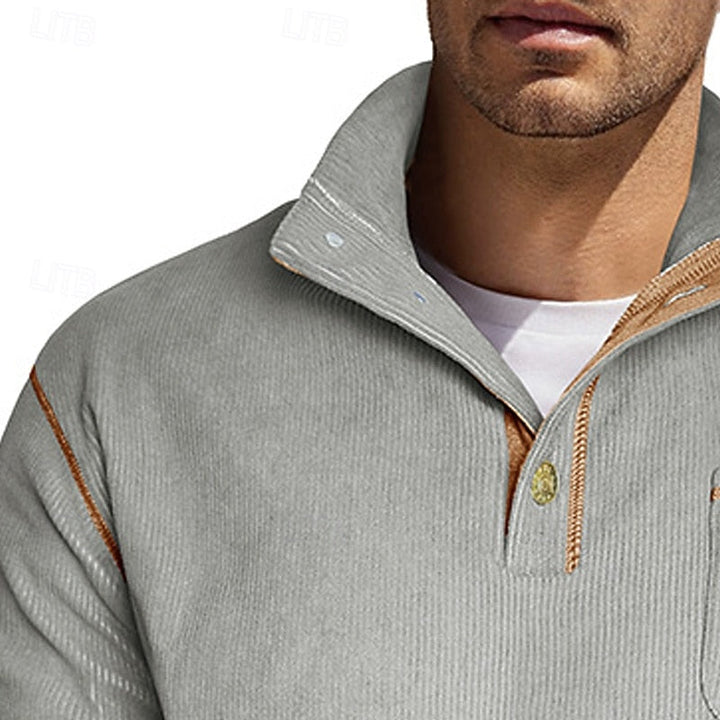 Conrad | Textured Half-Button Pullover