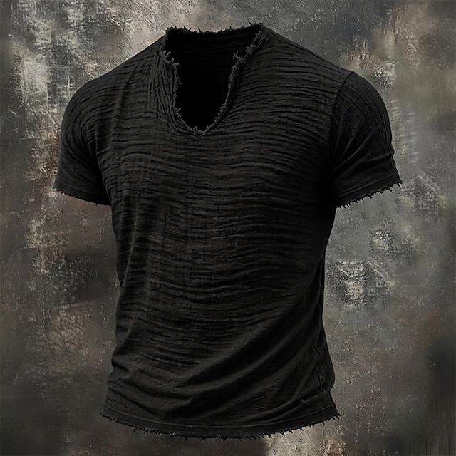 Wyatt | Rugged Notch-Neck T-Shirt