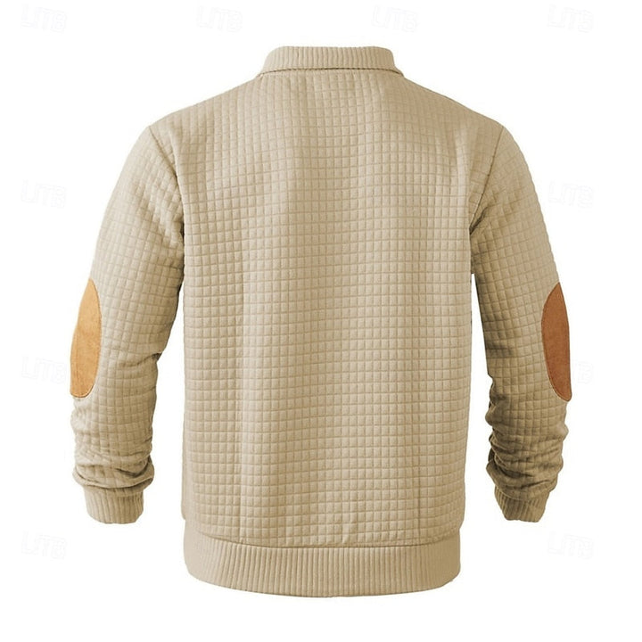 Garrett | Textured Standing-Collar Pullover