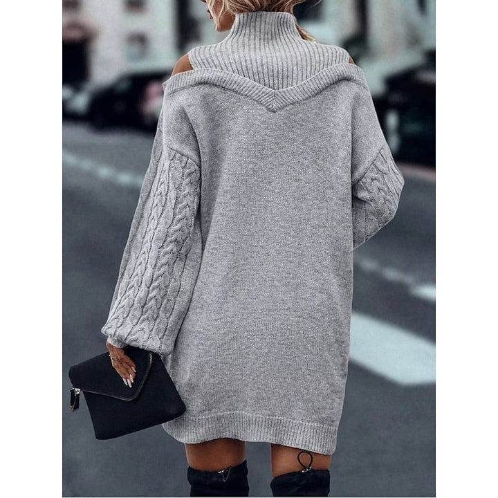 Winifred | Cold-Shoulder Turtleneck Jumper Dress
