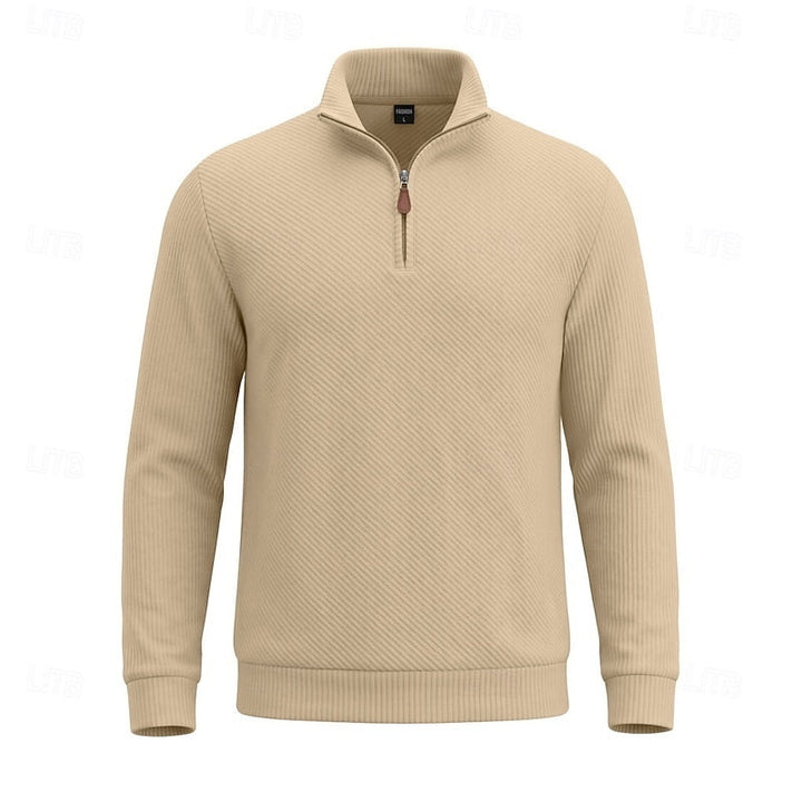 Quentin | Textured Quarter-Zip Pullover