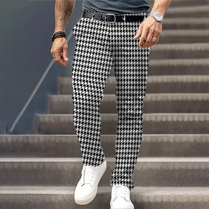 Nolan | Tailored Houndstooth Trousers