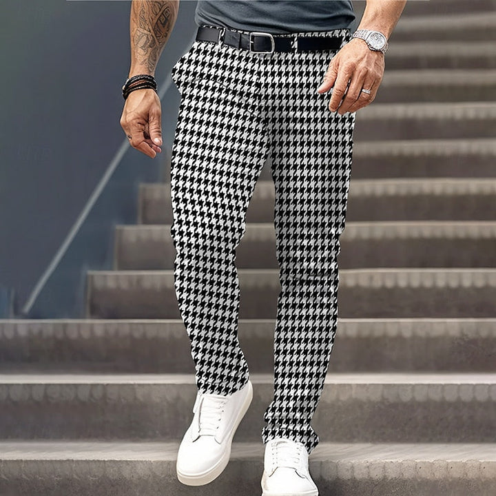 Nolan | Tailored Houndstooth Trousers