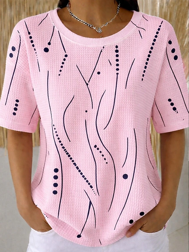 Sylvia | Textured Short-Sleeve Top
