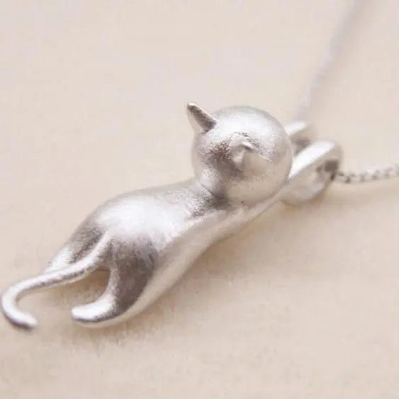 Nancy | Stylish Silver Cat Necklace