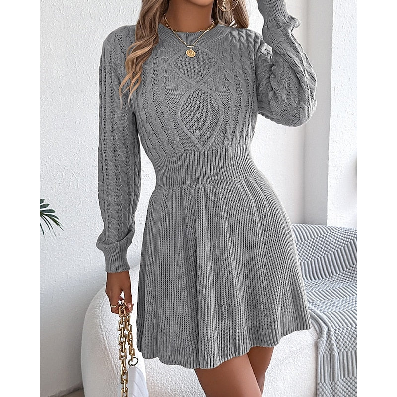 Whitney | Cable-Knit Jumper Dress