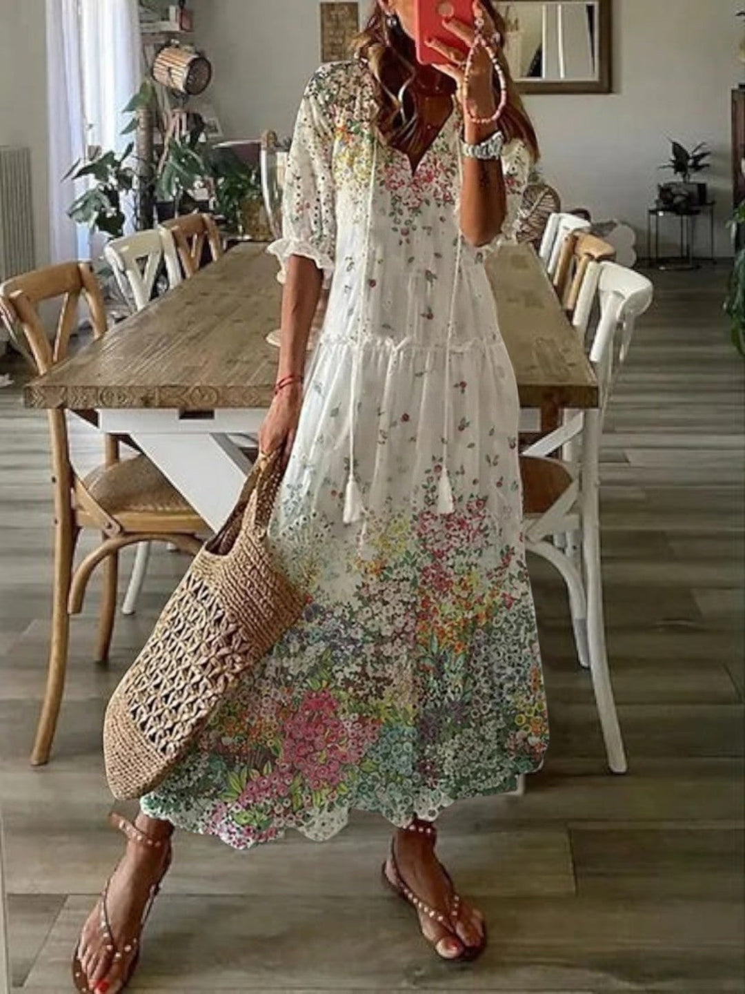 Avery | Boho V-Neck Summer Dress