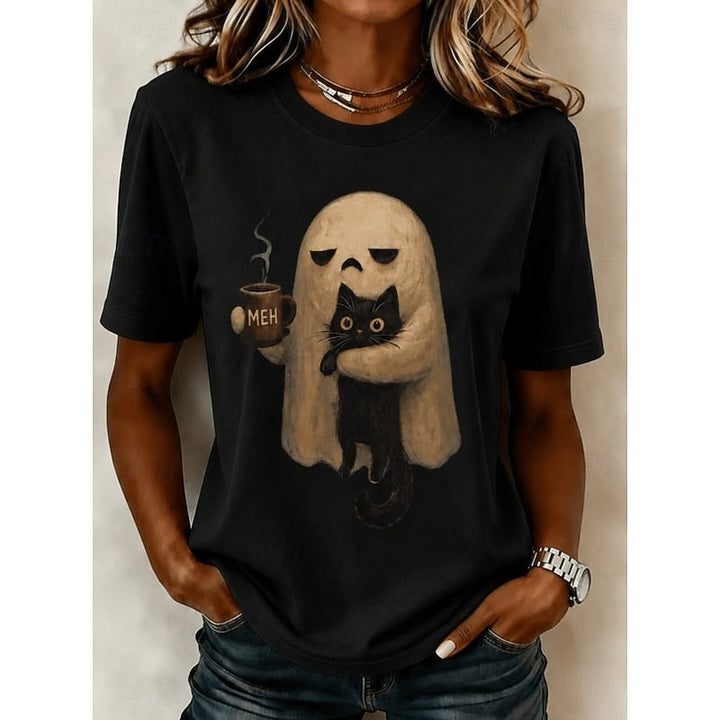 Phoebe | Ghost Cat Halloween Tee